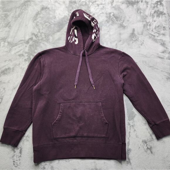 American Rag Sweatshirt Mens XL Purple Burgundy Good Vibes Hoodie Pullover Cozy - Picture 1 of 10